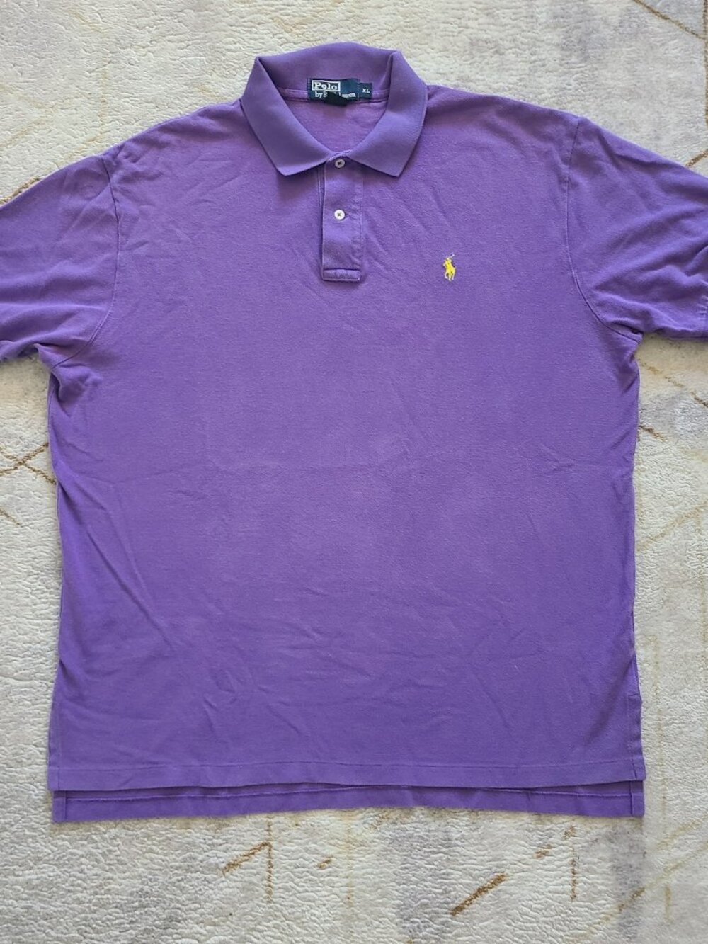 Polo Ralph Lauren 100% cotton polo shirt men's XL purple vintage